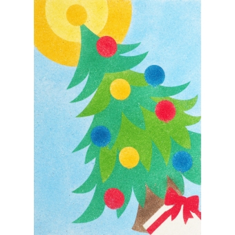 Peel 'N Stick Sand Art Board #23 - Christmas Tree Multi Set *SHIPPING INCLUDED via USPS within USA*